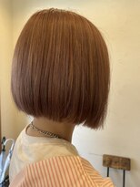 テーラヘアー 五井(TELA HAIR)&nbsp;ピンクベージュのあごラインボブ