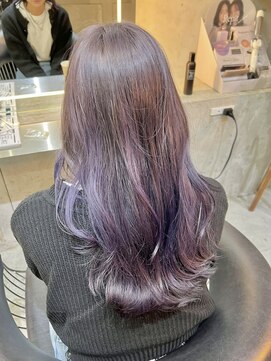 ロンド 表参道店(Lond) 【Lond表参道yui】1ブリーチで綺麗なカシスバイオレット