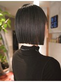大人美人ショートボブパーマウルフパーマアッシュベージュ