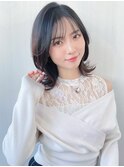 30代前下がりレイヤーボブで絶壁解消小頭効果のひし形シルエット