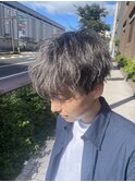 パールグレイカラー/パーマ風セット