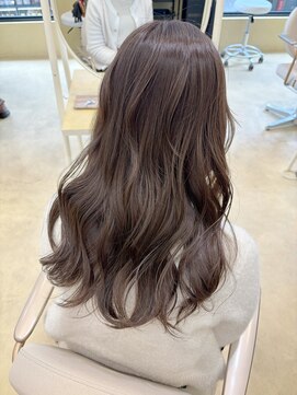 スニュウ(snuw) 切りっぱなしボブマロンベージュラベンダーミルクティ