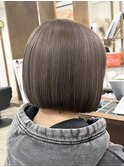 グレージュカラー/ボブ/ブリーチ/ケアブリーチ/透明感/20代