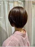 ナチュラルボブ前髪ありイメチェン20代30代40代50代ショートボブ