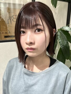 ベルヘアーデザイン 堺東(Belle hair Design) 切りっぱなし韓国風アディクシーカラーグレージュオリーブ堺東