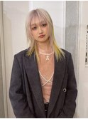 フェイスフレーミングミニウルフショートウルフ天使の羽バング