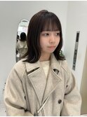柔らか外ハネロブ×ナチュラルグレージュ(Zina福岡天神)