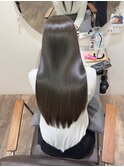 髪質改善 スーパーロング ワンレングス レイヤー 韓国風巻き