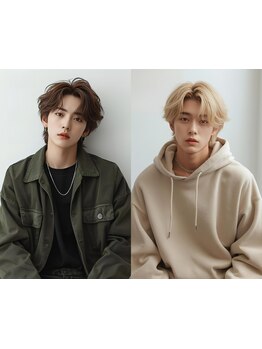 [メンズカット×眉カット\4950]似合うブリーチ/ダブルカラーを提案★ヘアメイクレッスンあり♪[原宿/原宿]