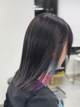 ジーディーエス(GDS) ラベンダーカラー×インナーカラー(ブルー×ピンク×パープル