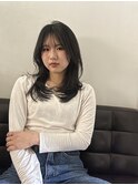 黒髪カタログ/クラゲヘアー/オリーブグレー/天神