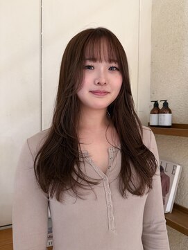 マッシュ 北堀江(MASHU) 顔周りレイヤー/レイヤーカット/透明感カラー/ブラウンカラー