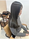 透明感暗髪カラー 透明感カラー