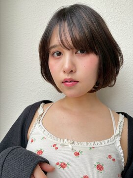 カバーヘア ブリス 志木南口駅前店(COVER HAIR bliss) ふんわりショートボブ/ダークアッシュ/小顔/透明感カラーp志木