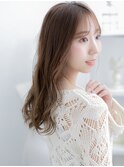 ピンクミルクティーベージュブリーチなしくびれレイヤー20代c8