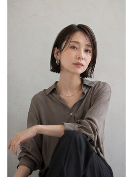 i.【髪質改善/ブリーチ/ハイライト/デザイン/ダブルカラー】【7/1NEWOPEN（予定）】 切りっぱなし大人ボブ