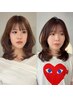 【高濃度水素tr】リタッチカラー+カット+ウルトワ/ULTWA【水素トリートメント