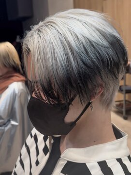 メンズサロン ガウディ 三宮店(men's salon Gaudi) エンドカラー×メンズハイトーン×ホワイトカラー×ウルフカット