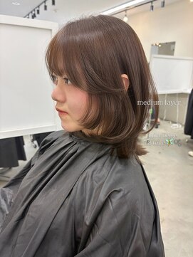キートス 高知店(kiitos) オーダーNo. 1ミディアムレイヤー×透明感UPミントベージュ