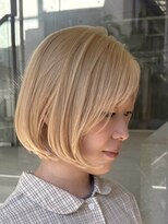 ヲタク 渋谷 代官山 恵比寿(wotaku.) ホワイトベージュハイトーンケアブリーチショートボブブロンド