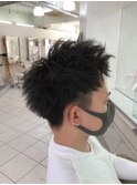 アップバンクツイストパーマメンズビジネスカジュアルフレッシュ