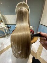 ロンド ストラーダ 心斎橋(Lond strada)&nbsp;くびれヘア×アプリコットオレンジ×美髪［髪質改善/縮毛矯正］