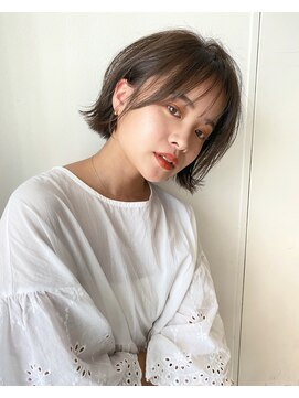 ノンダメージサロン ステラバイボヌール(Stella by Bonheur) stylist大山）外ハネボブ◎シースルーバング