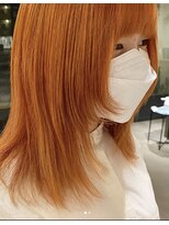 パプス ド コワフュール 甲南山手店(Pap's de coiffeur) orange＊オレンジカラー×ブリーチ