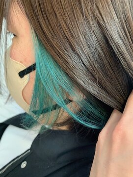 ロマンヤカタ ファース(ROMAN YAKATA fars) 髪質改善　インナーカラー　ケアブリーチ　ミント＠田代6/10