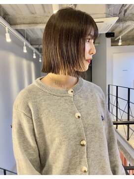 スニュウ(snuw) ダブルカラーケアカラー透明感カラーボブ小顔カット