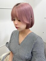 シーン(seen)&nbsp;【ナチュラルタンバルモリ×ピンクベージュ】マチルダボブ　前髪