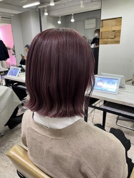 アジールヘア 所沢プロペ通り店(agir hair) イメチェンレッドブラウンラベンダー似合わせカット練馬所沢