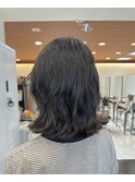 ぱっつんボブ、大人、かっこいい、パーマスタイル