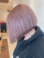 リード バイ ラグーン(LEAD by LAGOON)&nbsp;丸みショートボブヘアミルクティーベージュカラーグレイカラー