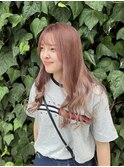 【20代】あか抜けレイヤー×柔らかピンクベージュ