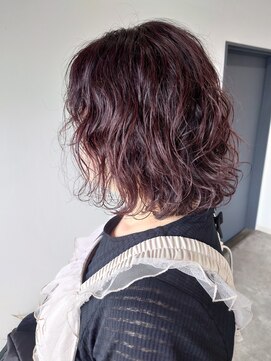 サロン(CI'SALON) ピンクブラウン白髪染めとパーマとトリートメントと