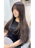 【顔まわりカット&ヘーゼルベージュ】《福岡レイヤーカット》