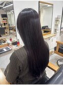 髪質改善ストレートロング　バイオレットブラウン