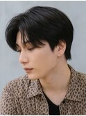 ウェット質感コンマヘアマッシュパーマスタイル