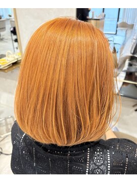 ヘアデザイン ファブロ(hair design FABRO.) 【FABRO.東】映えカラー★ジューシーオレンジ♪