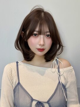 韓国ボブレイヤーカットショコラブラウン