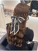 あみこみハーフアップ【クランソア】ヘアメ/ヘアセット/心斎橋