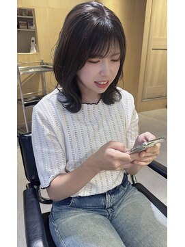 【Lei川津】寒色寄りのチョコレートグレージュ×ゆるなみ巻き