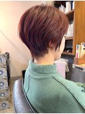 暖色カラー大人ショート