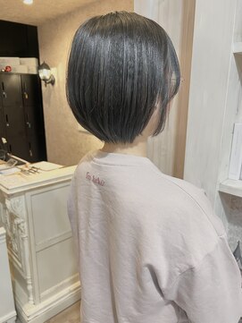 キャアリー(Caary) 福山美容室caary丸みショートボブ透明感髪質改善20代30代40代