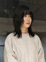 ネロ ヘアアンドライフストア 渋谷(NERO HAIR AND LIFESTORE)&nbsp;【倉田真希】シャギーウルフ　マッシュウルフ　前髪あり　黒髪
