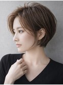 大人可愛い30代40代50代小顔◎マッシュショートボブウルフカット