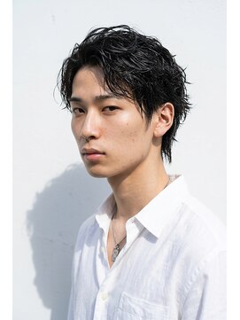 リベルテ グリット(Liberte Grit) 大人メンズアップバング×ツイスパメンズパーマ×大人色気