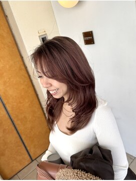 シールドヘアー 沖縄 新都心(C'LD Hair) ブラウン系シャドールーツ/中明度/レイヤースタイル