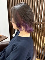 ヘブンリー(heavenly)&nbsp;京都駅インナーカラーインナーブリーチインナーラベンダー紫ヘア